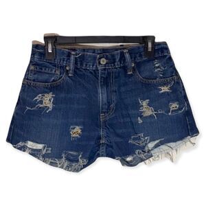 Levi's Upcycled 515 Denim Cutoff Shorts Studded 30